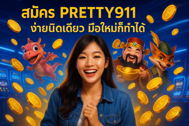 สมัคร PRETTY911 ง่ายนิดเดียว มือใหม่ก็ทำได้